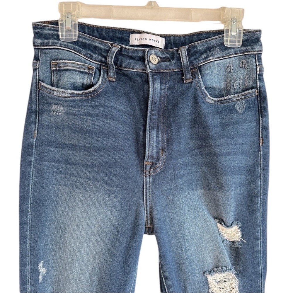 Flying Monkey Distressed Skinny Jeans | Size 29 | Stretch High-Rise Denim
